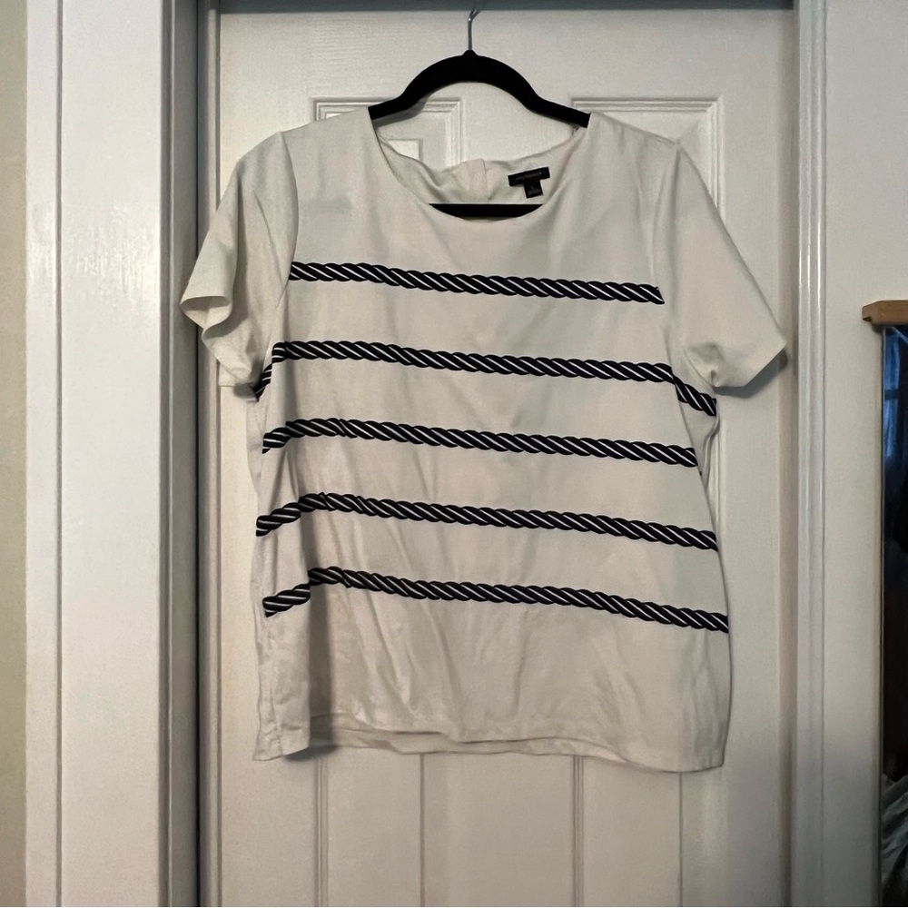 Ann Taylor Nautical stripe top